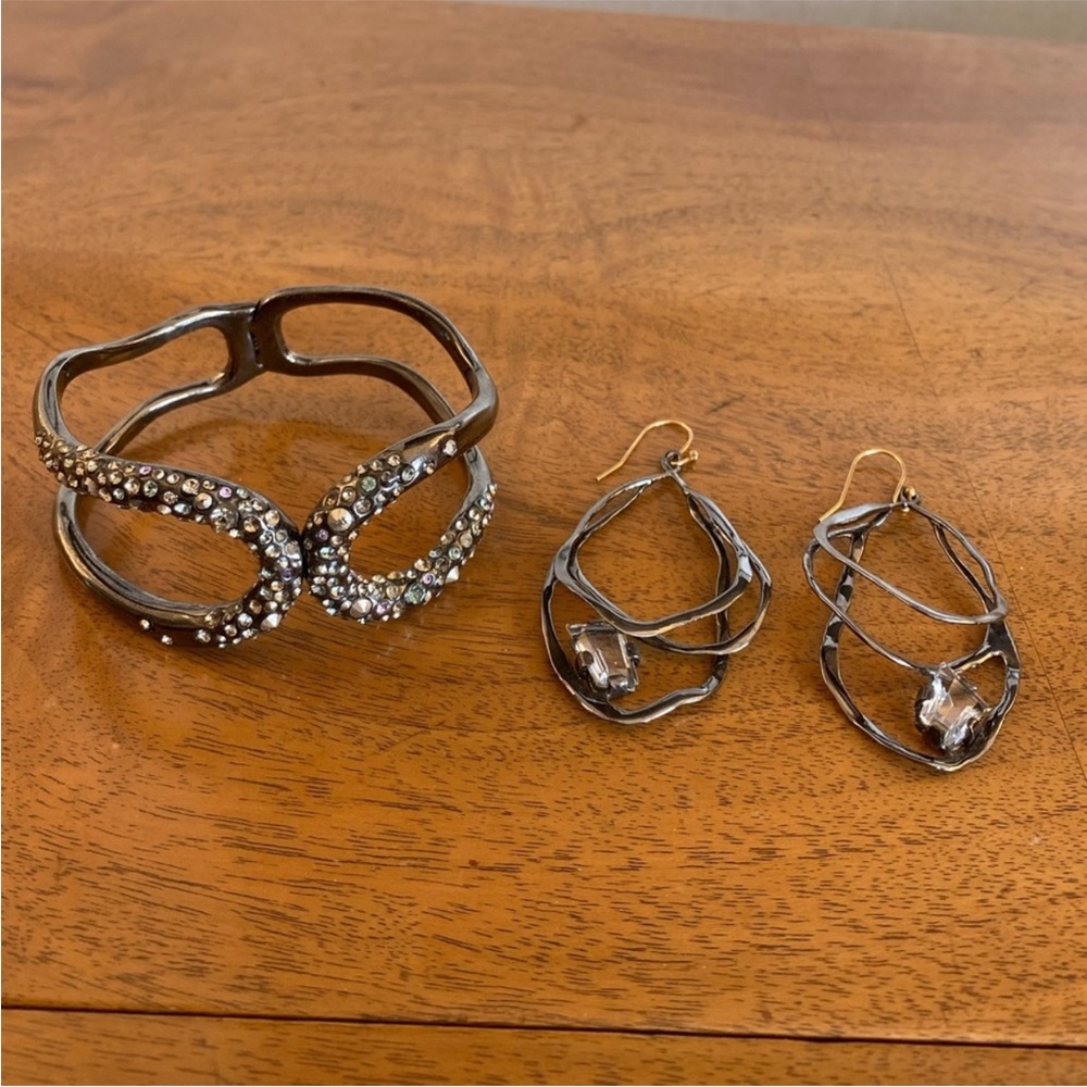 Alexis Bittar Miss Havisham Liquid Crystal Hinged Bracelet